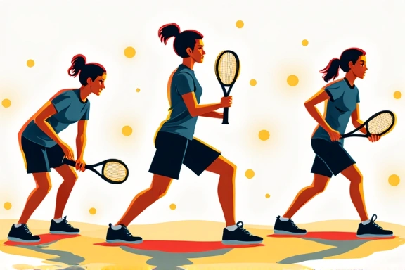 Dynamic representation of a tennis warm-up routine