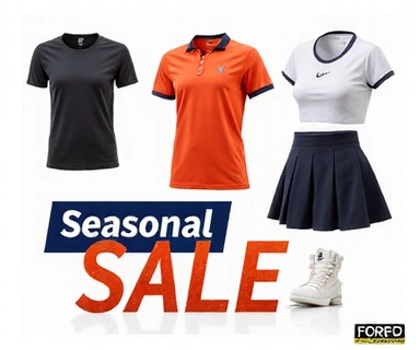 Tennis apparel sale banner